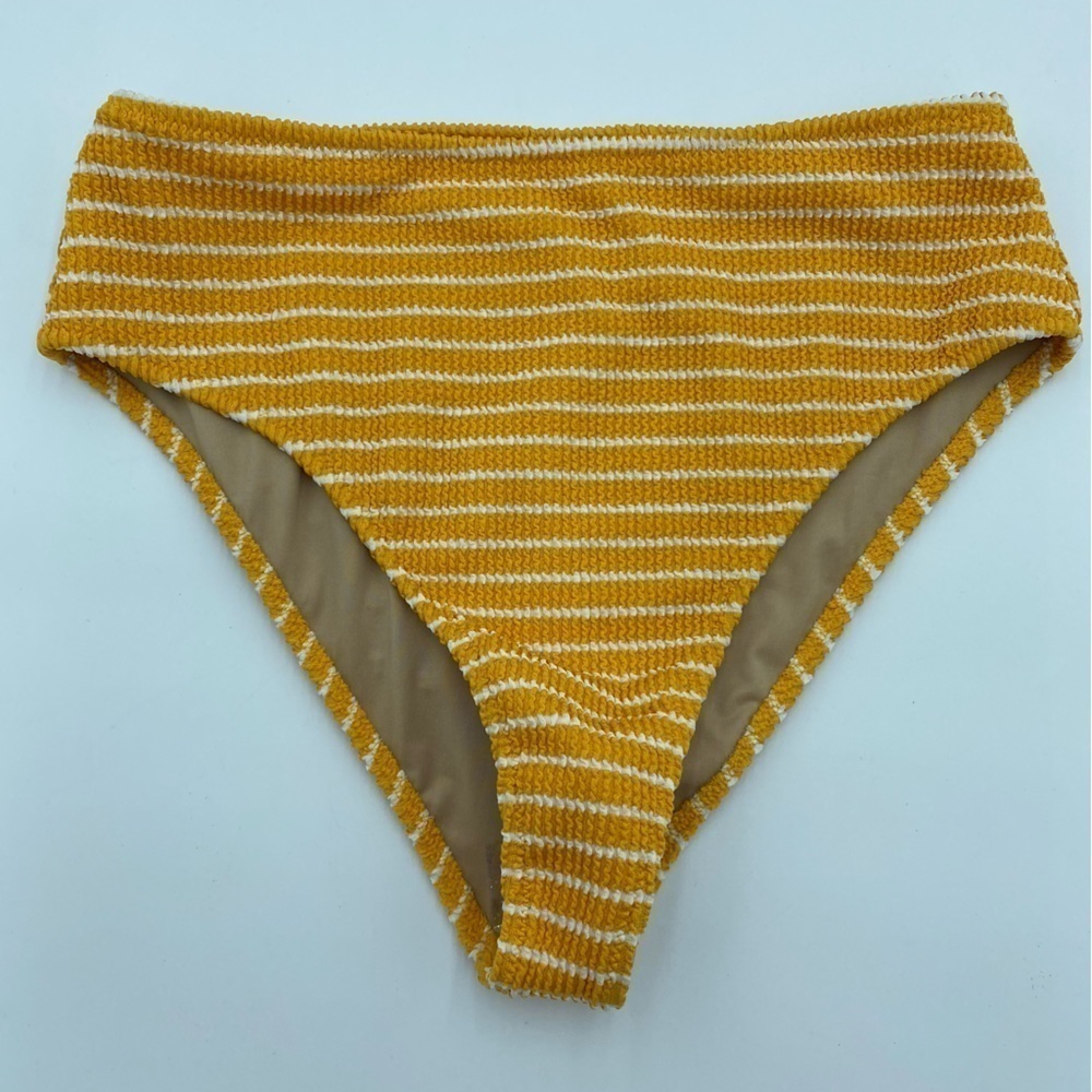 Women's Pucker Textured High-Rise Medium
Coverage Bikini Bottom